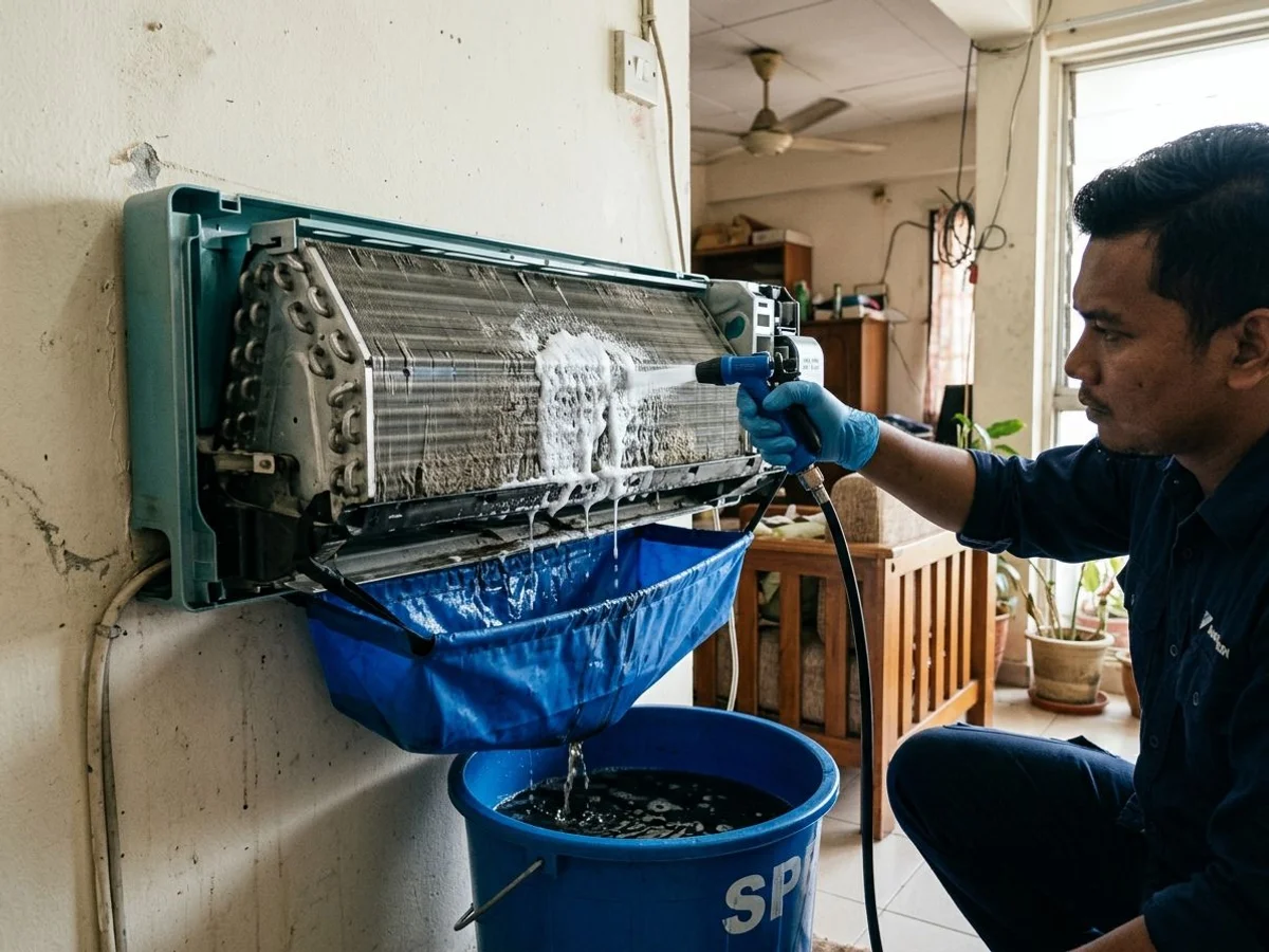Aircon Chemical Wash detail