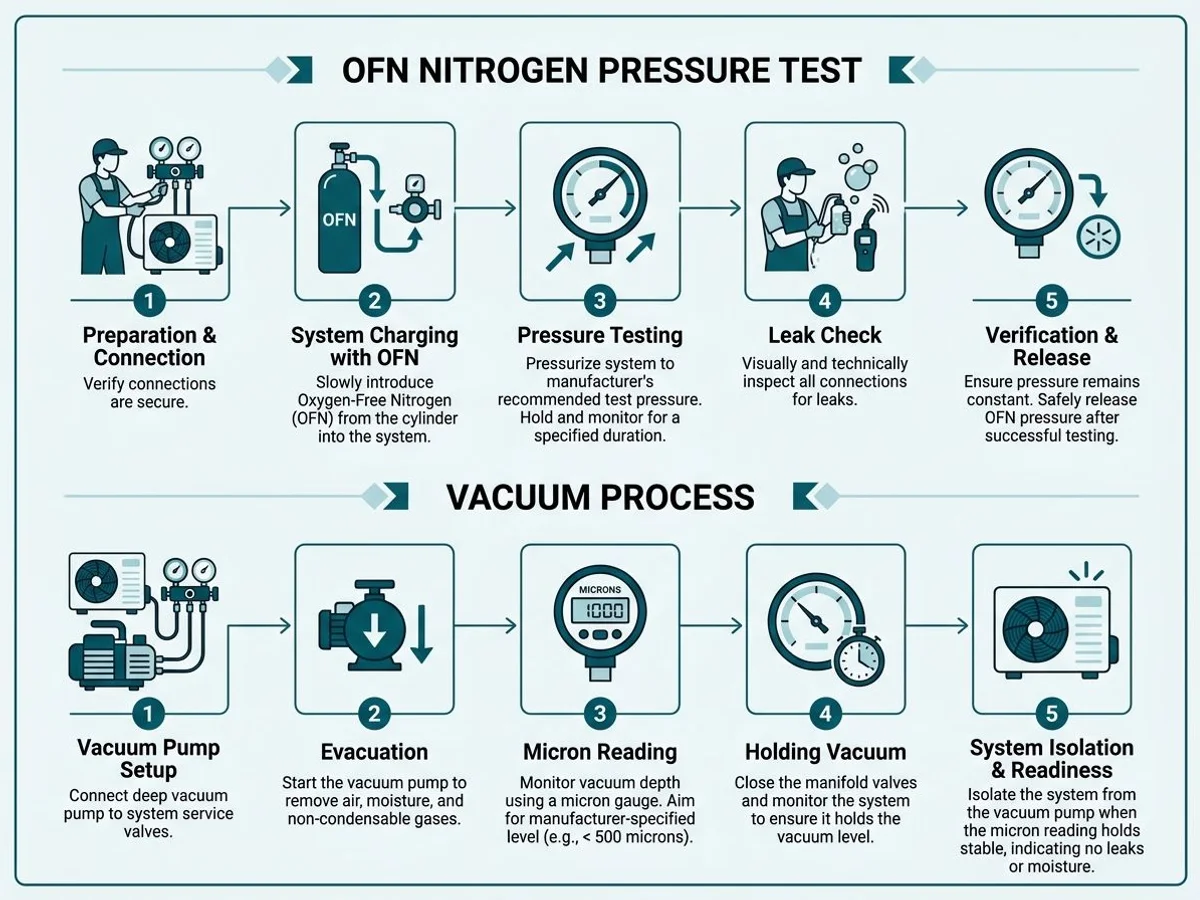 Diagram of OFN test and vacuum process